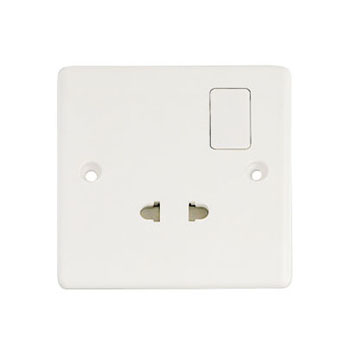 VNX New Style 86*86mm White Color 16A and 10A One Gang Switches Sockets Bakelite Material for Smart Home