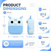 Imprimante thermique intelligente sans encre pour enfants avec reconnaissance vocale pour une impression instantanée de photos et de dessins à 203 dpi - En stock