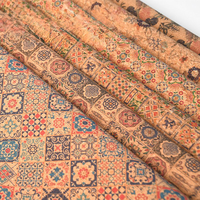 Tissu en liège imprimé KEMERLIN, similicuir PU résistant à l'eau, écologique, motif grain de bois, pour chaises et chaussures - En stock