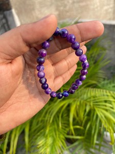Purple Round Stone Beads for <b>Bracelet</b> Making 8mm Size Certified Sugilite <b>Bracelet</b> Sugilite Beads Stone (8.mm) 87carat bulk price - Product Image 1