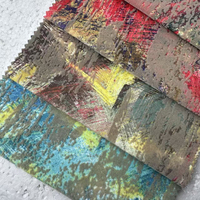 Tissu pour coussin en velours floqué élégant, 100% polyester, haute densité, imprimé, écologique, 320 GSM, prix d'usine