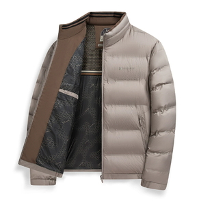 Veste en coton chaude d'hiver pour homme, manteau en coton pour hommes d'âge moyen et âgés, col montant, style décontracté professionnel - Product Image 5