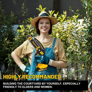 Motoserra <span class=keywords><strong>Portatile</strong></span> Elettrica <span class=keywords><strong>a</strong></span> Batteria Senza Fili, Mini Motosega <span class=keywords><strong>a</strong></span> Batteria da 4, 6 e 8 Pollici, Motoseghe Elettriche Portatili per Legno - Product Image 4