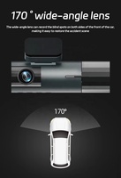 Enregistreur vidéo DVR de voiture avant et arrière 3.18 P de 1080 pouces avec double objectif en aluminium grand Angle 24H surveillance du stationnement caméra de tableau de bord de voiture