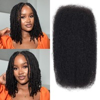 Extensions de cheveux humains en vrac Afro Curl pour tresses, 30g