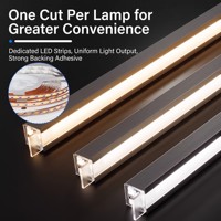 Profilé LED encastré en aluminium sans soudure pour éclairage linéaire de meuble, 12V DC, avec détecteur de mouvement pour éclairage d'étagère de placard
