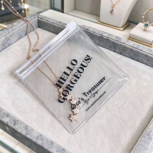Custom Logo Clear PVC Slider <b>Zip</b> <b>Lock</b> Jewelry <b>Bag</b> Waterproof Plastic Pouch Zipper <b>Bags</b> for Necklace Earring Ring Packaging - Product Image 5