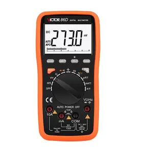 VICTOR 86D Auto Range Digital Multimeter 5999 counts 3 5/6 digital Large LCD Display instrument with USB interface Capacitance
