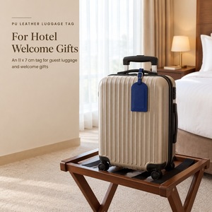 Étiquettes de bagages en cuir personnalisées avec logo, étiquettes de sac pour les commodités des clients d'hôtel, étiquette de bagage personnalisée, vente en gros, OEM, ODM, fournisseur en gros d'usine - Product Image 4
