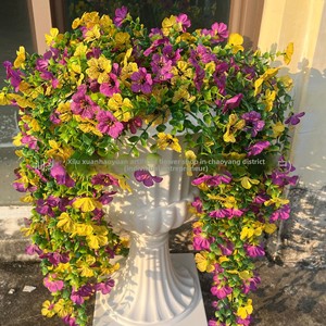 Orchidée <span class=keywords><strong>Vanda</strong></span> Artificielle Murale <span class=keywords><strong>Violette</strong></span> en Plastique Semi-Faite à la Main, Guirlande pour Baldaquins Extérieurs et Paniers Suspendus, Saint-Valentin - Product Image 1