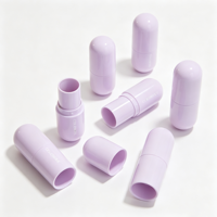 Tube de baume à lèvres en capsule 2g 3g 3.5g, mini-contenant à lèvres à bouche plate, emballage cosmétique en plastique avec chaîne suspendable