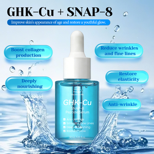 Suero Facial Antienvejecimiento de Marca Privada con Péptidos de Cobre Azul GHK-Cu SNAP-8, Hidratante, Reafirmante, Repara Arrugas, Ilumina la Piel - Product Image 3