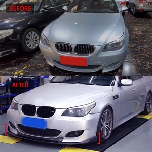 ลิ้นกันชนหน้า BMW E60 แบบ 3 ตอน สีดำ วัสดุ ABS ชุดแต่งสำหรับรถยนต์ซีรีย์ 5 M5 ปี 2005-2011 - Product Image 2
