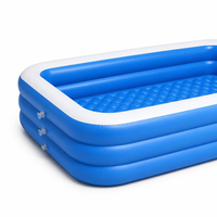 Piscine gonflable familiale HUARUNKE, PVC épaissi, portable, pour intérieur et extérieur, capacité 500 kg, peut accueillir plus de 10 personnes