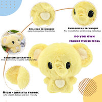 Peluche Gaopeng personnalisée en coton PP, inspirée d'un dessin, unisexe, Kawaii, éléphant jaune moelleux, poupée animale douce