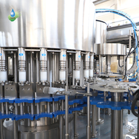 Machine de remplissage et d'emballage automatique 3-en-1 pour boissons liquides, eau et purificateur d'eau, capacité 2000-24000 BPH