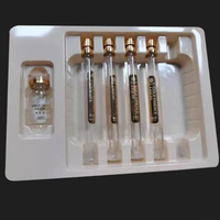 Emballage cosmétique jetable en plastique recyclé PET PVC transparent imprimé UV pour crème pour les yeux, rouge à lèvres, crème pour le visage