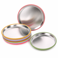 Assiettes pour enfants en acier inoxydable 304 personnalisées en gros, assiettes rondes pour bébés avec ventouse