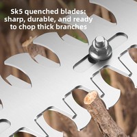 Taille-haie et tondeuse à gazon sans fil sur batterie lithium, avec perche longue pour branches hautes, usage domestique, rechargeable, fabriqué en Chine