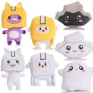 Lankybox-juguete de felpa suave para niños, almohada removible de gato, Robot de dibujos animados, regalo para niños, zorro