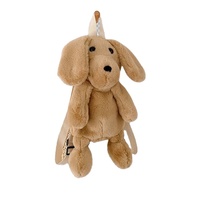 Sac à dos promotionnel en peluche Kawaii de couleur personnalisée pour chien sac d'école pour cadeau pour enfants