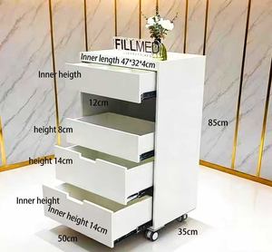 Étagère de rangement multifonctionnelle à roulettes pour chariots d'outils de salon de beauté - Product Image 5