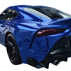 Film de protection de voiture <span class=keywords><strong>chrom</strong></span>é bleu brillant PET à <span class=keywords><strong>installation</strong></span> à sec, anti-rayures, bleu foncé/bleu clair, effet miroir, film de protection de couleur PPF <span class=keywords><strong>chrom</strong></span>é - Product Image 3