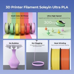 Filamento de Impresión 3D PETG Básico Soleyin, 1 kg, Bobina de Alta Velocidad para Impresoras 3D FDM, Alta Precisión, Gran Resistencia, Resistente a la Humedad - Product Image 4