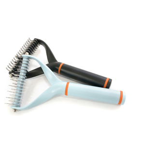 Peigne démêlant haut de gamme pour animaux de compagnie, grand format 10*7.5*2.4CM, taille personnalisable, en ABS et acier inoxydable, pour un toilettage efficace des griffes des chats - Product Image 3