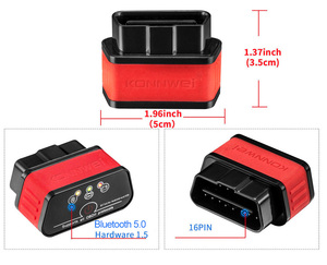 <span class=keywords><strong>Precio</strong></span> de fábrica ELM 327 lector de código de motor OBD2 Universal OBD Bluetooth escáner de coche Konnwei Kw903 Elm327 BLE Obd2 diagnóstico de coche - Product Image 6