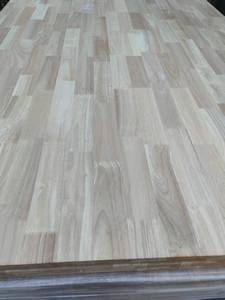 Planche de bois massif écologique Dalles de bois en caoutchouc Joint de doigt Comptoir de bureau Planche stratifiée collée en bois de caoutchouc - Product Image 4