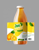 Étiquettes personnalisées en BOPP pour bouteilles de jus, autocollants imprimés pour bouteilles de jus de fruits et boissons gazeuses, imperméables pour l'emballage de bouteilles de boissons