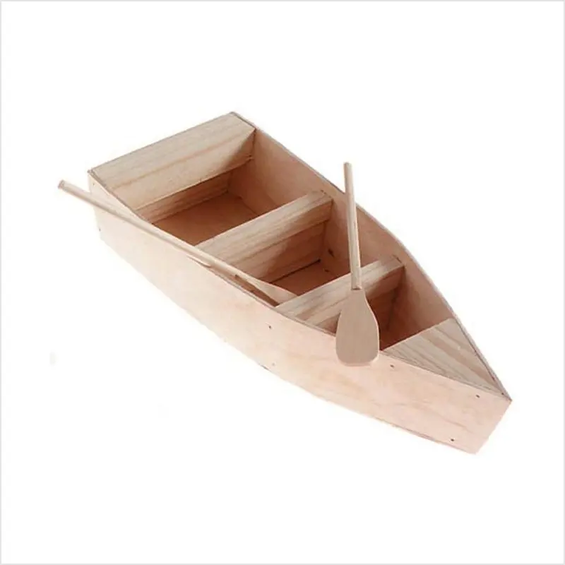 Barco de madera Natural sin terminar, artesanía con remos, estilo náutico, modelo de talla de sombra, regalo de recuerdo para Tema de hadas, Material MDF