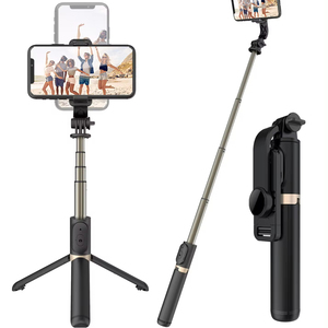 Palo de Selfie Multifuncional de Metal con LED, Ligero, de Aluminio, Extensible y Telescópico para Viajes Q03 - Product Image 1