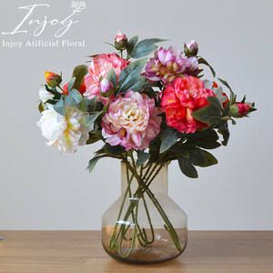 IJ022 Realistic Handmade Silk <b>Artificial</b> <b>Peony</b> Single Stem Wedding Decoration High Quality Large Head Faux <b>Peonies</b> - Product Image 1