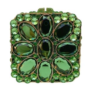 Sac de soirée luxueux pour femme avec strass, mini sac carré en cristal, pochette brillante pour mariage et soirée - Product Image 6