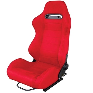 Siège - Siège de voiture sport individuel, velours, rouge, universel avec kit Simoni Racing Sled - Product Image 1