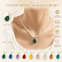 Collier en cordon tressé avec pendentif en cristal en forme de larme SongYi, collier en corde fait main multicolore pour femmes, bijoux pour tous les jours, fête, cadeau