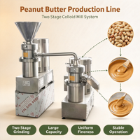 Machine professionnelle à beurre de cacahuète, motorisée, en acier inoxydable, à engrenages, multifonction, capacité 20-50 kg/h, pour légumes et eau