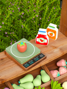 COMMIKI Stand de vente de fruits <span class=keywords><strong>en</strong></span> <span class=keywords><strong>bois</strong></span> pour jeux de rôle <span class=keywords><strong>en</strong></span> extérieur, jouets de magasin de fruits pour enfants d'âge préscolaire, <span class=keywords><strong>jouet</strong></span> d'imitation pour le jardin - Product Image 4