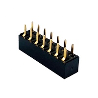 Conector hembra DIP de 2,54mm, 2 filas, chapado en oro, 1 a 40 Pines, Terminal tipo U