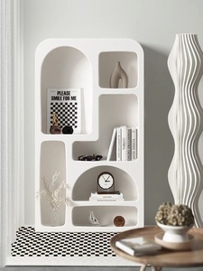 Vitrine de présentation blanche, produit décoratif, style nordique simple, salon, arche, rangement, <span class=keywords><strong>bibliothèque</strong></span> au <span class=keywords><strong>sol</strong></span> et au <span class=keywords><strong>plafond</strong></span> - Product Image 6