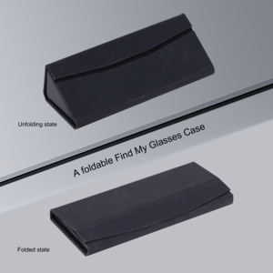 Estuche Plegable para Gafas Inteligentes, Cuero Premium, Rastreador Integrado, Compatible con la Red de Rastreo Find My, para Protección Diaria - Product Image 3