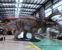Modèle de dinosaure Triceratops animatronique grandeur nature pour intérieur/extérieur, en silicone, télécommandé, pour musée, centre commercial, aéroport, garderie