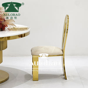 Chaises de salle de banquet de luxe en acier inoxydable pour événements de mariage Vente en gros - Product Image 6