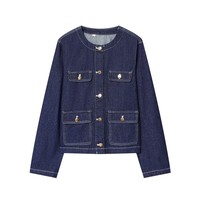 Chaqueta vaquera vintage estampada para mujer, transpirable, ecológica, estilo europeo americano, versátil, con botones, para otoño