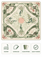 Tapete de Mahjong Personalizado, Tamaño Personalizado, Color Mixto, Antideslizante, Engrosado, Impermeable, Plegable, Fácil de Limpiar, para Juegos de Cartas