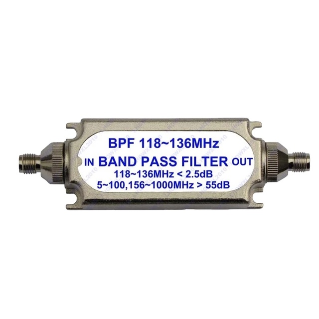 Packagebox Price New SMA Bandpass Filter BPF 118-136MHz for Aeronautical Band Package Box Price
