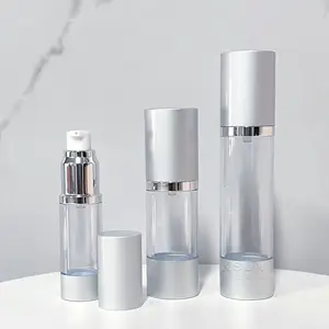 Şerit kozmetik şişe 15ml 30ml 50ml cilt bakımı serum temizle havasız pompa şişesi basın losyon şişesi 1oz