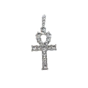 Style Full <b>Cross</b> Pendant Single Row Tennis <b>Chain</b> Personalized Light Luxury Cuban <b>Chain</b> Necklace - Product Image 4